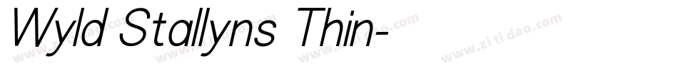 Wyld Stallyns Thin字体转换